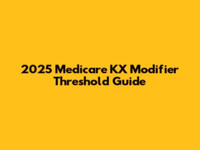 2025 Medicare KX Modifier Threshold Guide