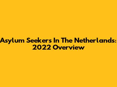 Asylum Seekers In The Netherlands: 2022 Overview
