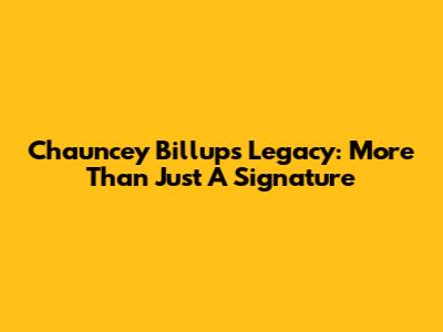 Chauncey Billups' Legacy: More Than Just A Signature