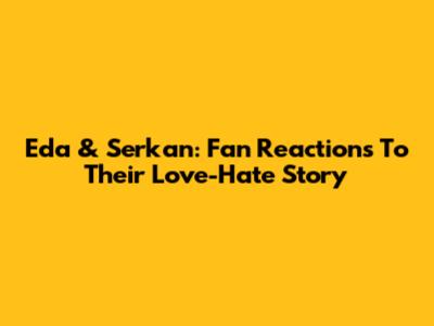Eda & Serkan: Fan Reactions To Their Love-Hate Story