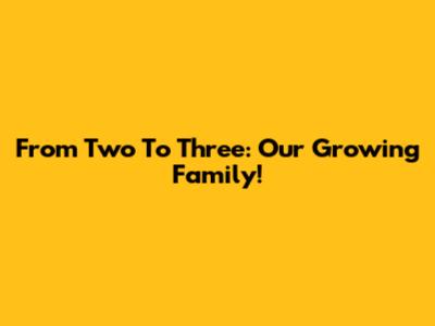 From Two To Three: Our Growing Family!