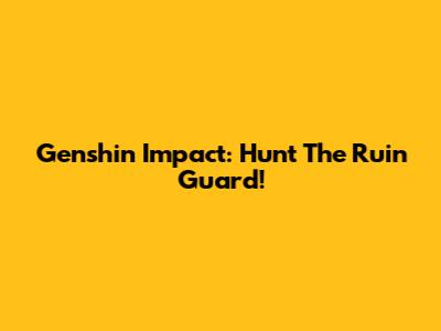Genshin Impact: Hunt The Ruin Guard!