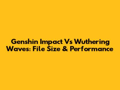 Genshin Impact Vs Wuthering Waves: File Size & Performance