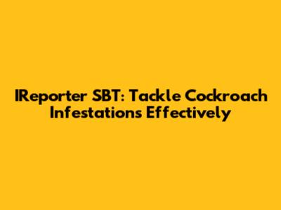 IReporter SBT: Tackle Cockroach Infestations Effectively