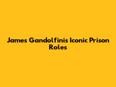 James Gandolfini's Iconic Prison Roles