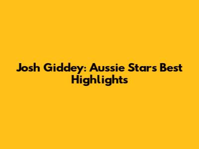 Josh Giddey: Aussie Star's Best Highlights