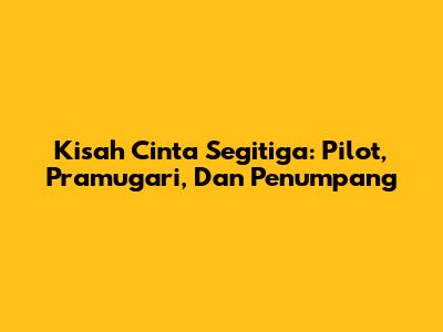 Kisah Cinta Segitiga: Pilot, Pramugari, Dan Penumpang