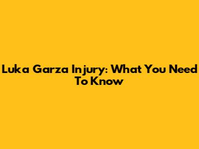Luka Garza Injury: What You Need To Know