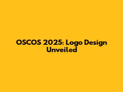 OSCOS 2025: Logo Design Unveiled
