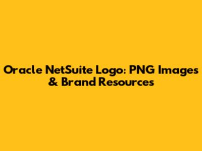 Oracle NetSuite Logo: PNG Images & Brand Resources
