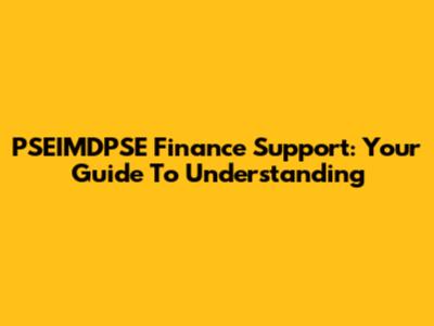 PSEIMDPSE Finance Support: Your Guide To Understanding