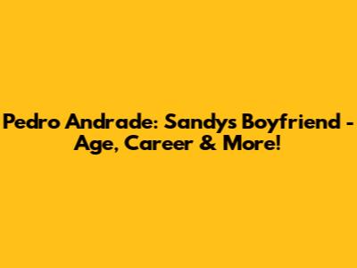 Pedro Andrade: Sandy's Boyfriend - Age, Career & More!