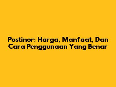 Postinor: Harga, Manfaat, Dan Cara Penggunaan Yang Benar