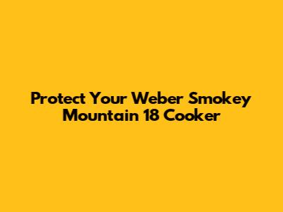Protect Your Weber Smokey Mountain 18" Cooker