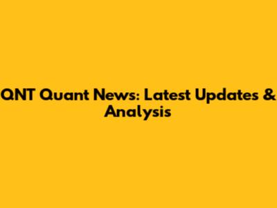 QNT Quant News: Latest Updates & Analysis
