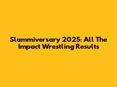 Slammiversary 2025: All The Impact Wrestling Results