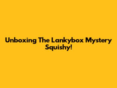 Unboxing The Lankybox Mystery Squishy!