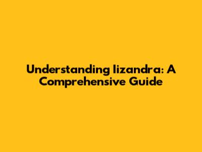Understanding Iizandra: A Comprehensive Guide